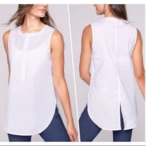 ATHLETA Long & Lean White Sleeveless Top Medium